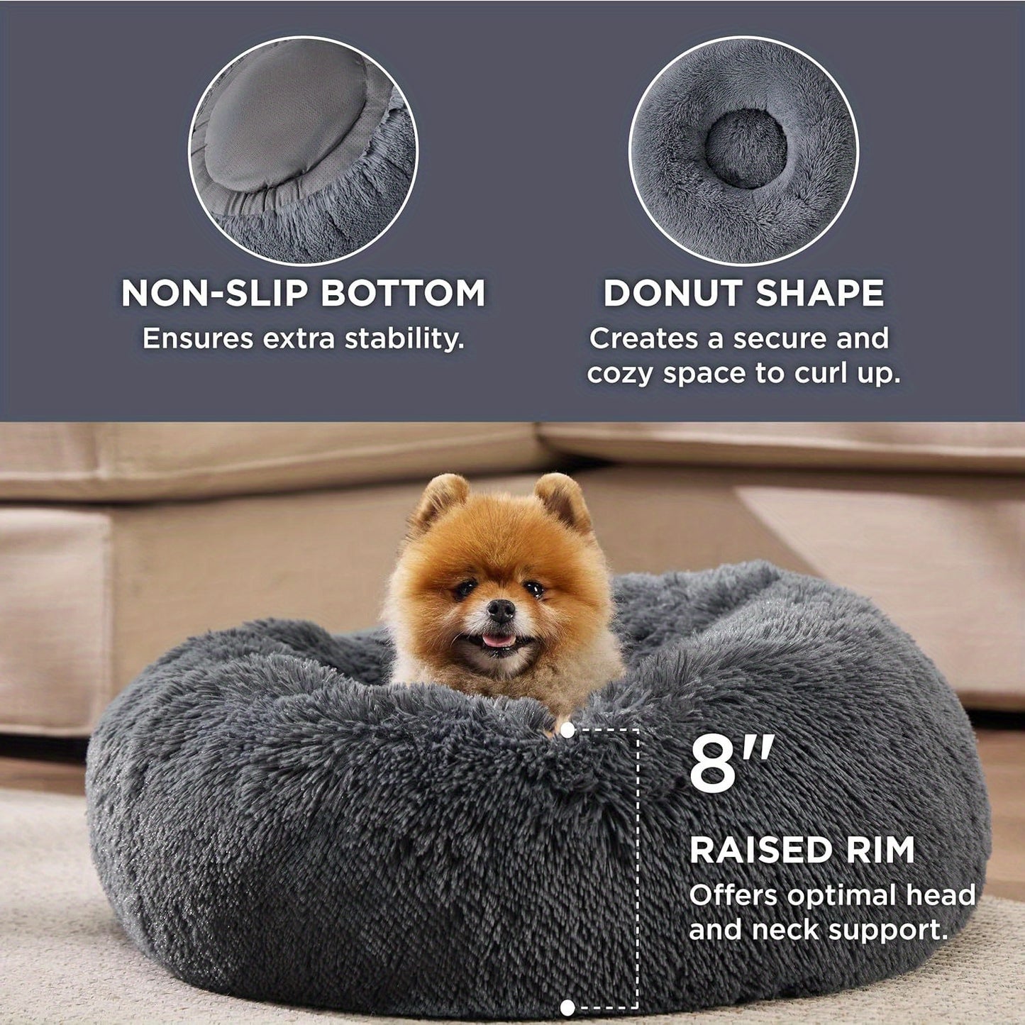 Calming Dog Bed for Medium Dogs