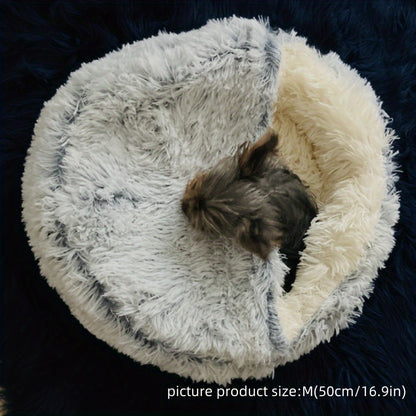 Soft & Cozy Round Donut Pet Bed for Cats