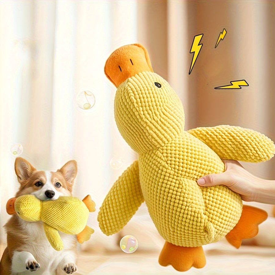 Plush Dog Toy with Squeaker